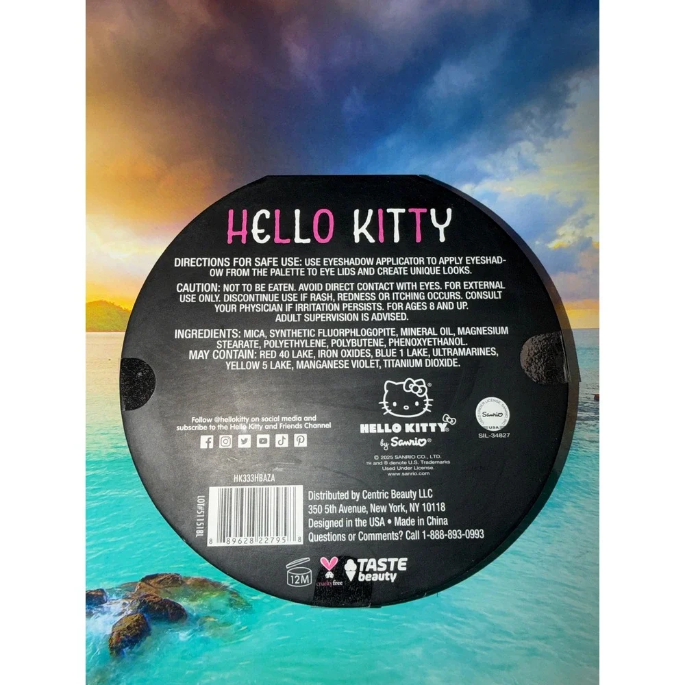 Sanrio Hello Kitty Halloween Eyeshadow Palette 9 Shades Black Cat Spooky Pink